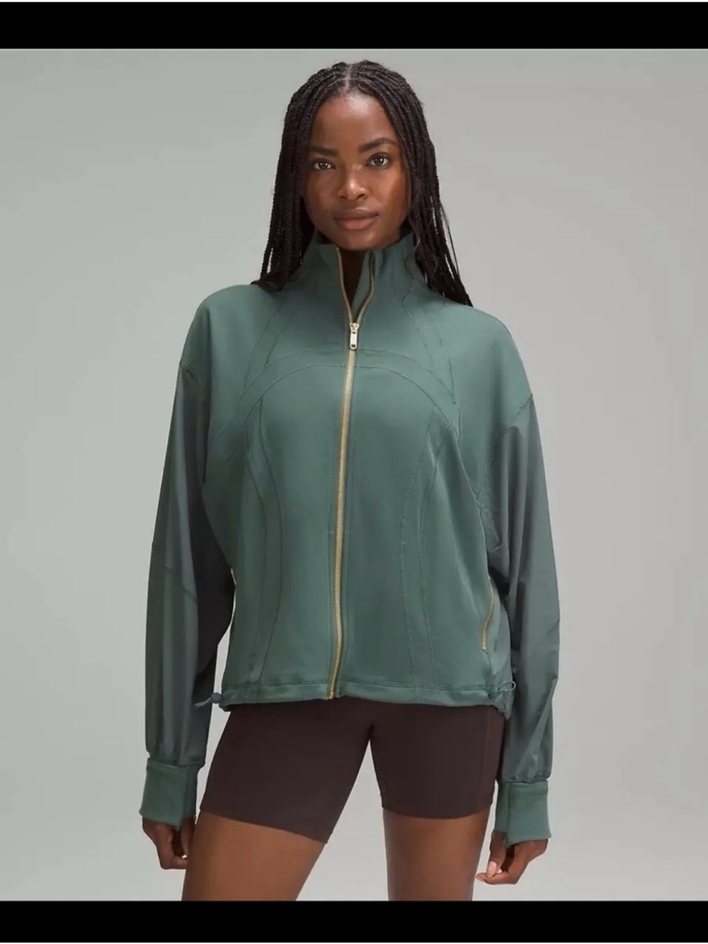 Lululemon Define Relaxed-Fit Jacket Luon Dark Forest Gold Zip - Size 8